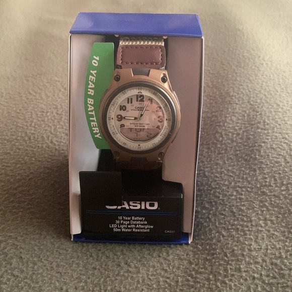 Casio Other - NIB Casio men’s watch. Tan & brown. Adjustable Velcro strap. Face approx 1 1/2”